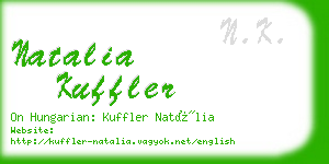 natalia kuffler business card